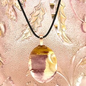 Artisan Mookaite Jasper Gemstone Purples/Browns Pendant Necklace